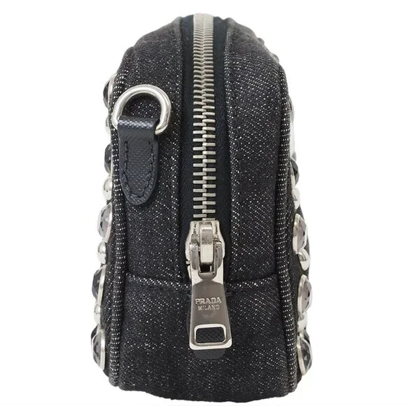 PRADA Black Pochette Shoulder Bag - Picture 2 of 12